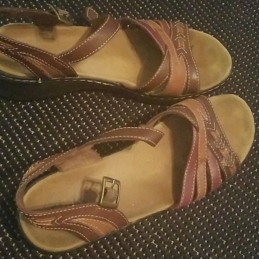 Slightly worn , Clarks bendables sandals